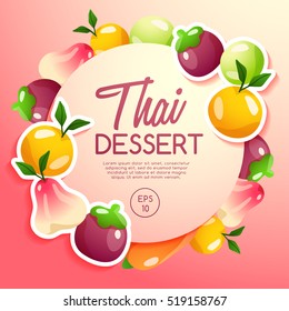 Thai Dessert : Vector Illustration