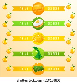 Thai Dessert : Vector Illustration