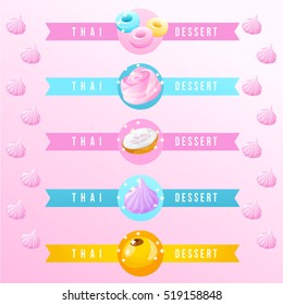 Thai Dessert : Vector Illustration