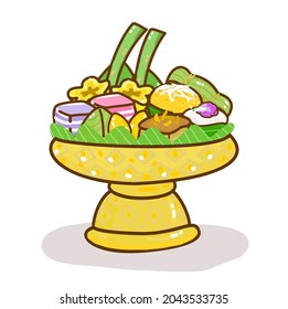 Thai-Dessert-Vektorgrafik auf Hintergrund.