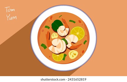 Thai dishes, TOM YUM KUNG spicy soup