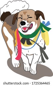 Thai Dog Shorty Illustration (Vector)