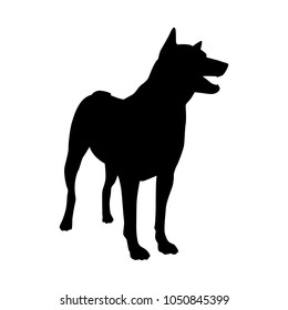 Thai dog silhouette vector