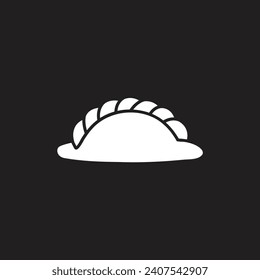 Thai dumpling asian food vector icon Karipap Curry Puff Icon on Transparent Background