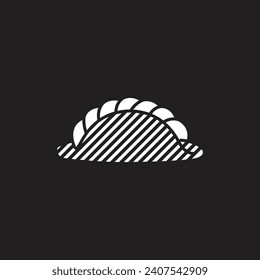 Thai dumpling asian food vector icon Karipap Curry Puff Icon on Transparent Background