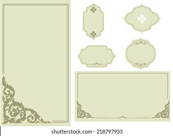 Thai elegant art frame set 2.vector illustration