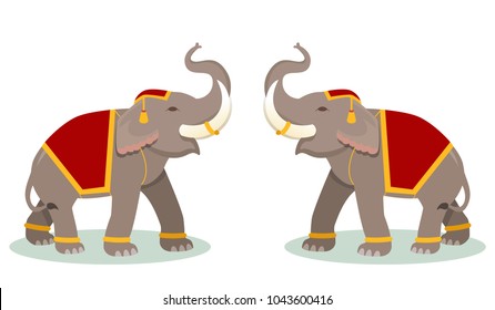 Thai Elephant Graphic Vector