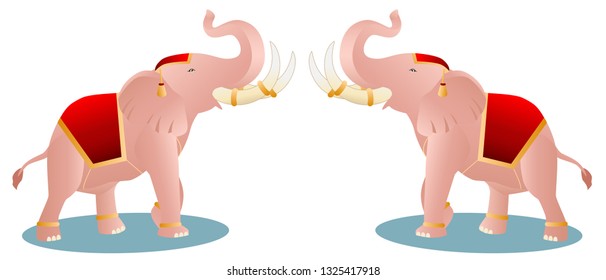 Thai elephant graphic vector