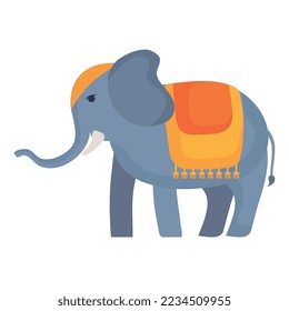 Thai elephant on white background