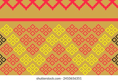 Thai Esan-style silk fabric pattern for weaving