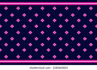 Thai fabric abstract triangle pattern art.  pattern in tribal, folk embroidery, and Mexican style. Aztec geometric art ornament print.Design for carpet, clothing, wrapping, batik , cover, textile.