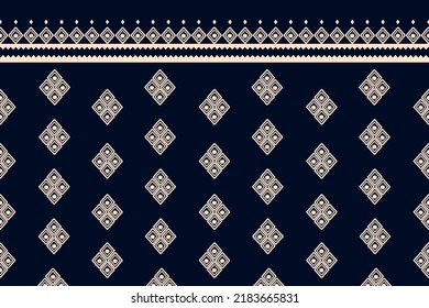 Thai fabric abstract triangle pattern art.  pattern in tribal, folk embroidery, and Mexican style. Aztec geometric art ornament print.Design for carpet, clothing, wrapping, batik , cover, textile.