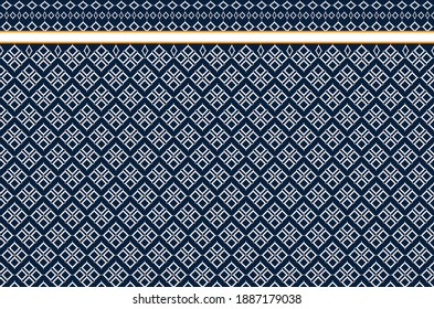 Thai fabric pattern, indigo fabric