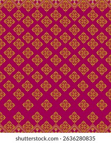 Thai fabric pattern mixed with Thai patterns  abstract, flooring,  