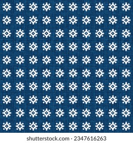 Patrón de tela tailandesa sobre un fondo azul para hacer patrones en ropa, faldas, pantalones
