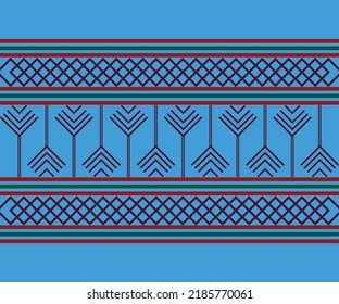 ฺBeautiful Thai Fabric Pattern Onlight Vector Disign Bluebackground Textured,carpet,print.