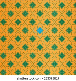Thai fabric pattern vector background