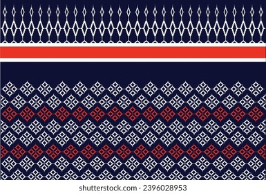 Thai fabric pattern in white orang, Thai Silk textile, Thai defination Sarong