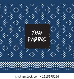 Thai fabric pattern.Wallpaper, Abstract  blue background,Tablecloths, Clothes, Shirts, Dresses, Bedding, Blankets and other textile products-EPS10
