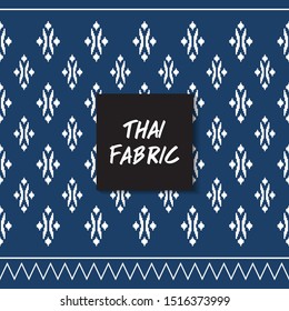 Thai fabric pattern.Wallpaper, Abstract  blue background,Tablecloths, Clothes, Shirts, Dresses, Bedding, Blankets and other textile products-EPS10