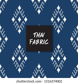 Thai fabric pattern.Wallpaper, Abstract  blue background,Tablecloths, Clothes, Shirts, Dresses, Bedding, Blankets and other textile products-EPS10