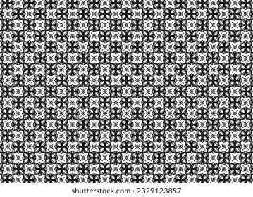 Thai fabrics white and black flowers geometric shapes classic style retro prints backgrounds wallpaper textiles clothing illustrations vector decorative carpet tiles