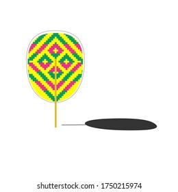 A Thai fan and its shadow