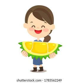 Thai Farmer have Durian Thai Fruit Vector