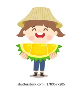 Thai Farmer have Durian Thai Fruit Vector