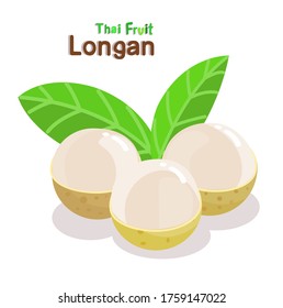 Thai Farmer have Longan Thai Fruit Vector