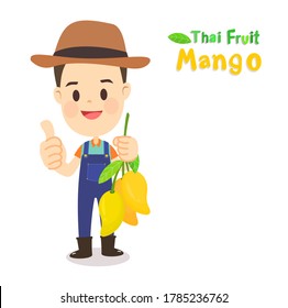 Thai Farmer haben Mango Thai Frucht Vektor
