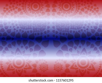 Thai flag background in Thai style art background, illustration vector eps10.
