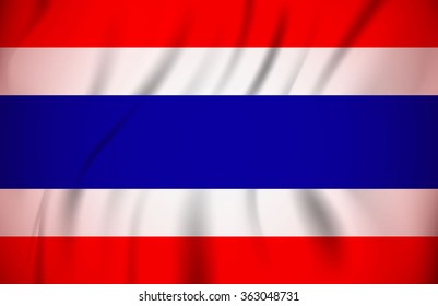 Thai flag blowing in the wind. Part of a series.