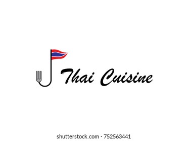 thai flag and food