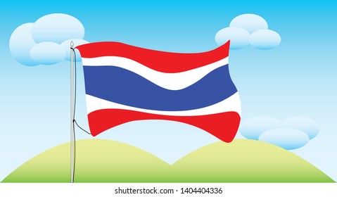 Thai flag of happiness and warmth