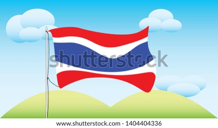 Thai flag of happiness and warmth
