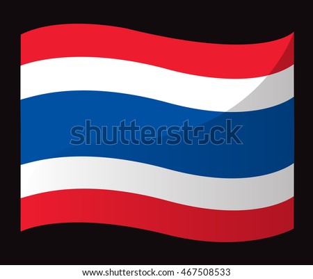 Thai Flag Icon Thailand Flag Vector Stock Vector Royalty