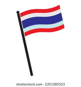 Thai flag icon vector illustration symbol design
