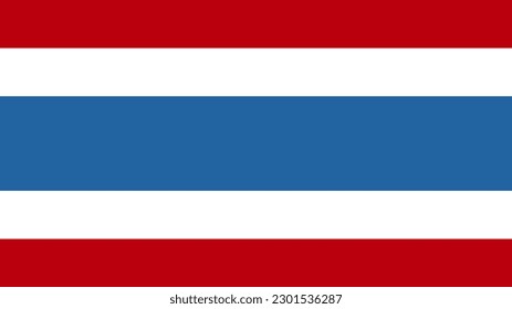 Thai flag , isolated on white background ,Vector illustration EPS 10