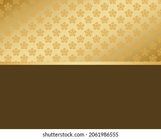 Thai floral gold pattern light with brown background