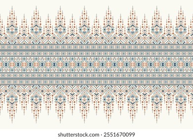 Thai floral pattern,geometric ethnic oriental pattern on white background,vector illustration,geometric cross stitch pattern,Aztec style,abstract background.design for texture,fabric,clothing,print.