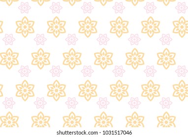 Thai flower art seamless pattern background