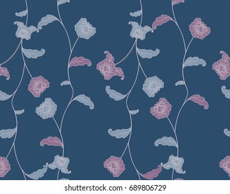 Thai flower pattern seamless. The flower of Thai arts.