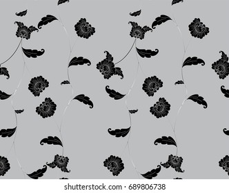 Thai flower pattern seamless. The flower of Thai arts.