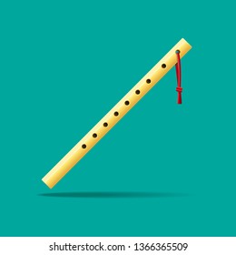 Thai flute plastic vector illustration.