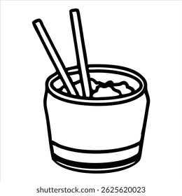 thai food icon on white background