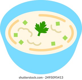 Thai food Khao Tom icon illustration