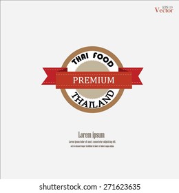 thai food label.vector illustration.