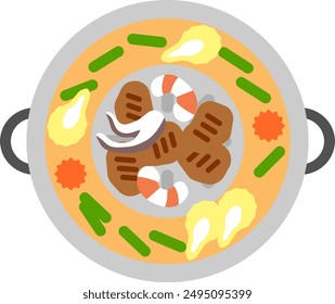 Thai Essen Moo Kata Icon Illustration