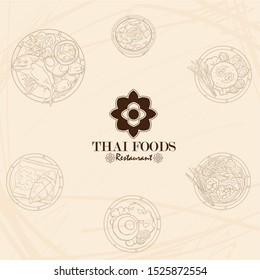 thai food restaurant logo icon graphic